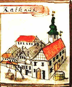 Kirche zu Neustattel und Rathaus - Ratusz, widok oglny